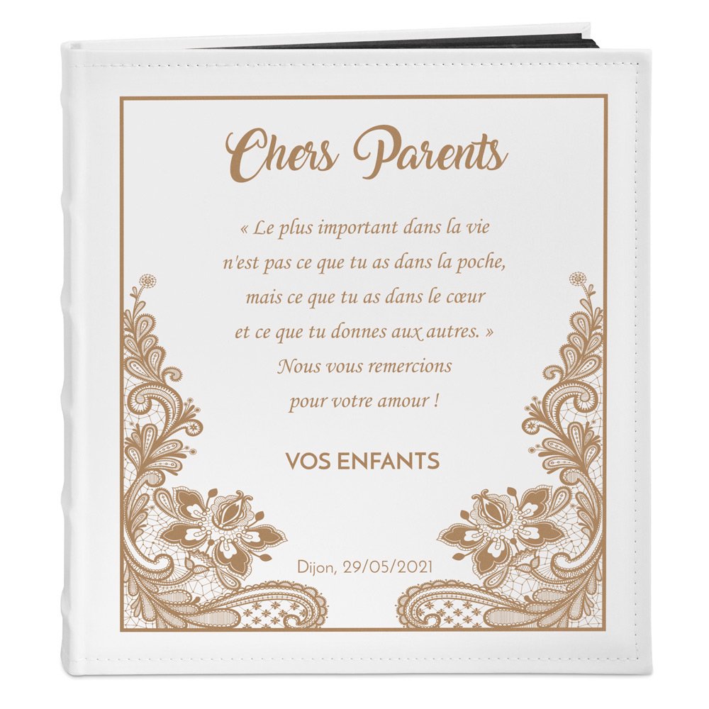 Murrano Personalized Photo Album for Parents - Wedding Thank You Gift