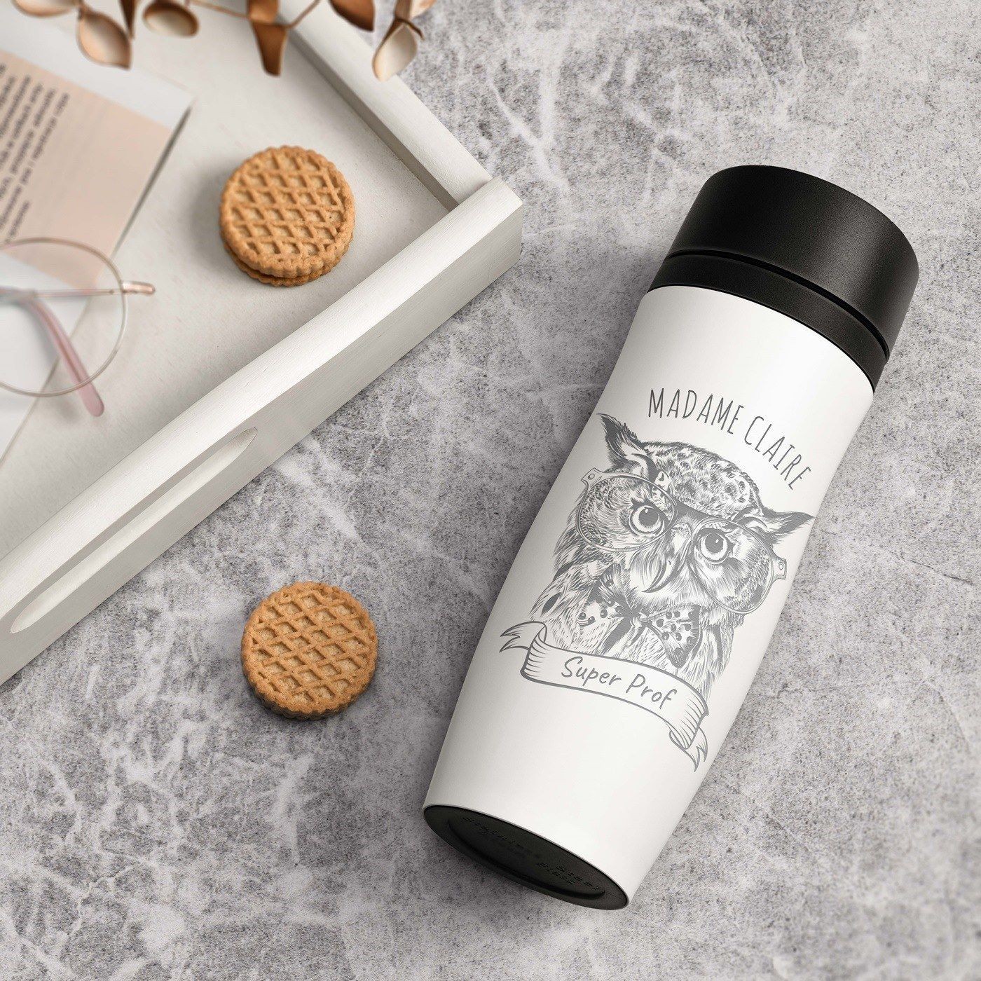 Murrano Insulated Mug with Personalized Engraving and Quick-Press Lid