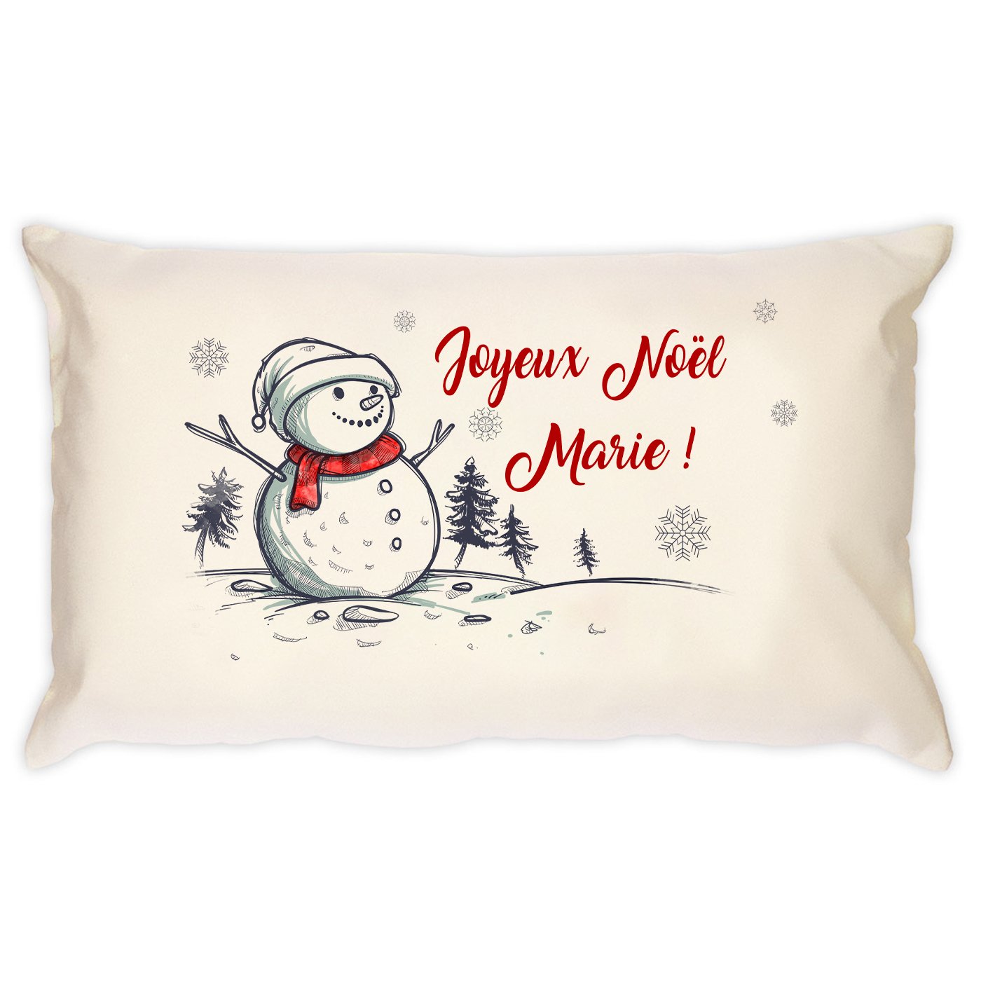 Almohada de algodón personalizada de Murrano para mujeres, para Navidad
