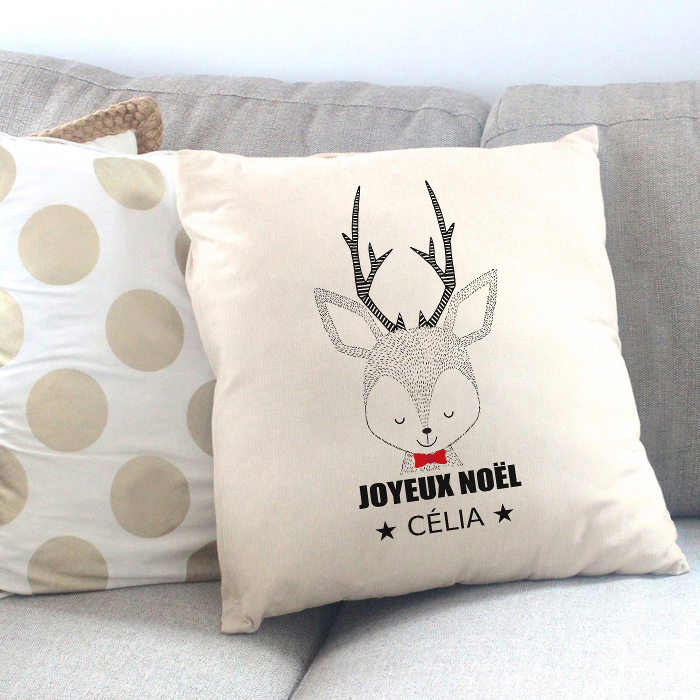 Almohada Personalizada de Murrano para Niña en Navidad