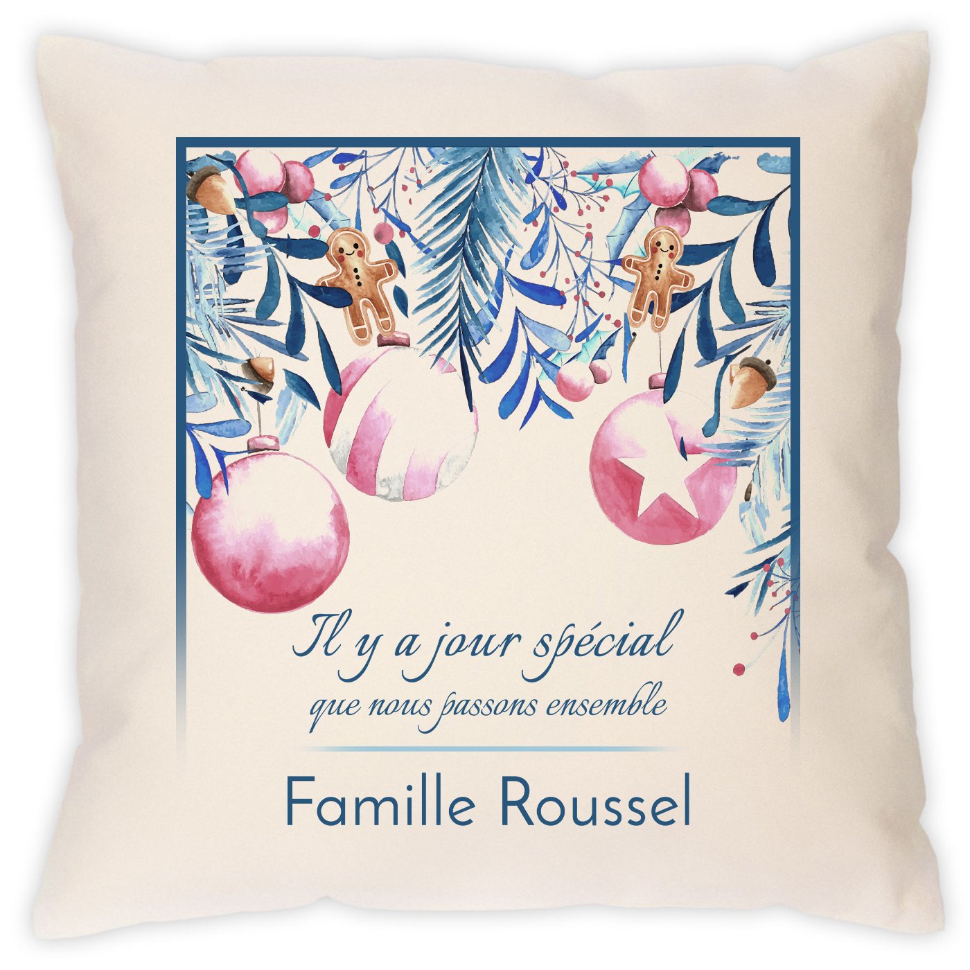 Cuscón personalizado Murrano para amigos en Navidad