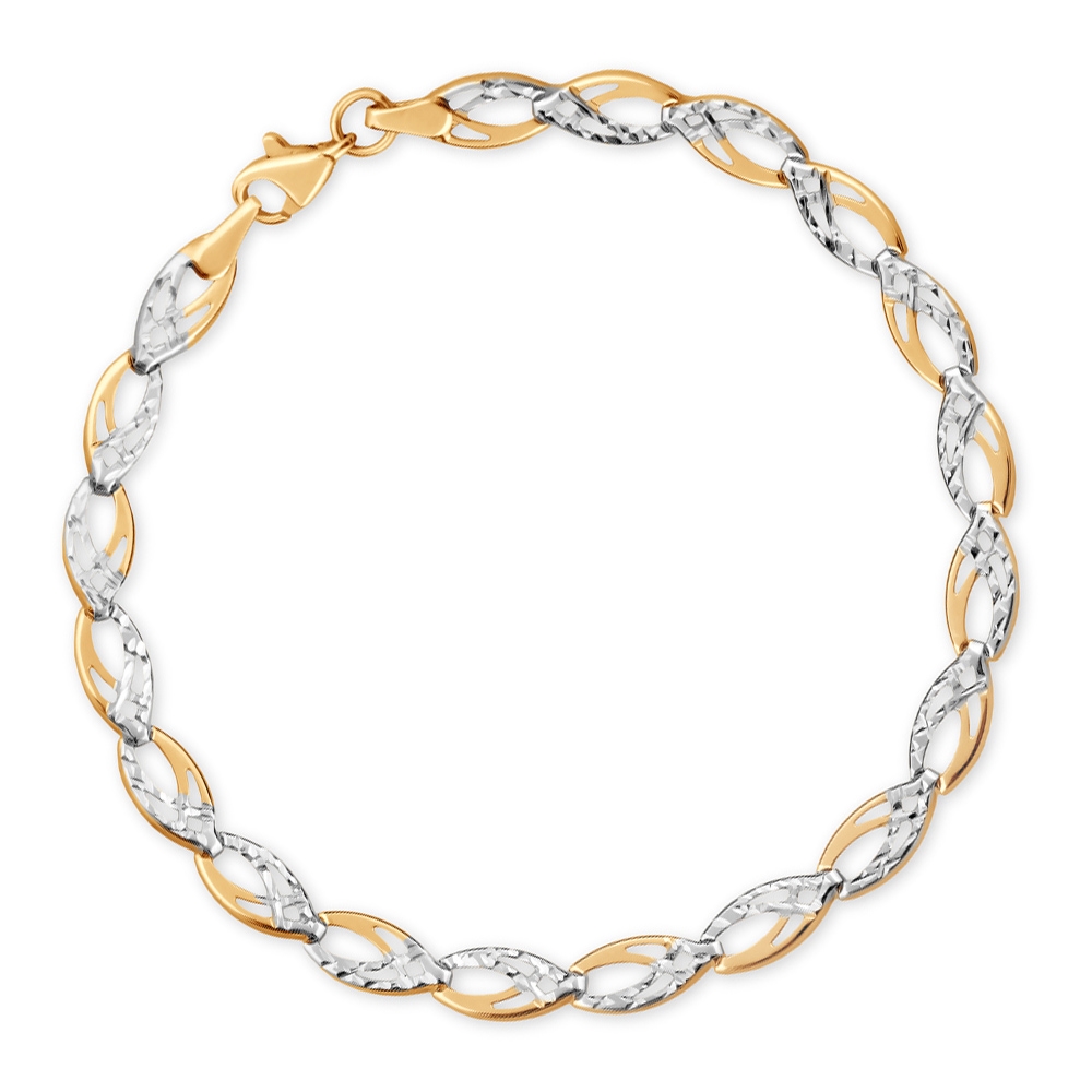 Pulseras de oro de 8 quilates grabadas para esposa Murrano