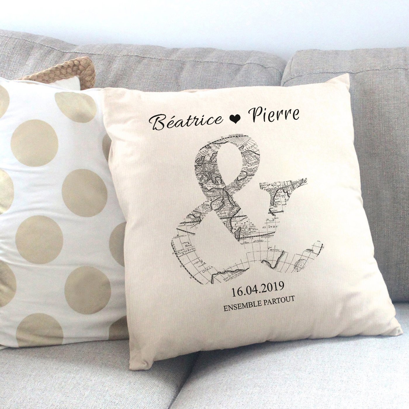 Murrano Personalized Cotton Cushion for Him and Her