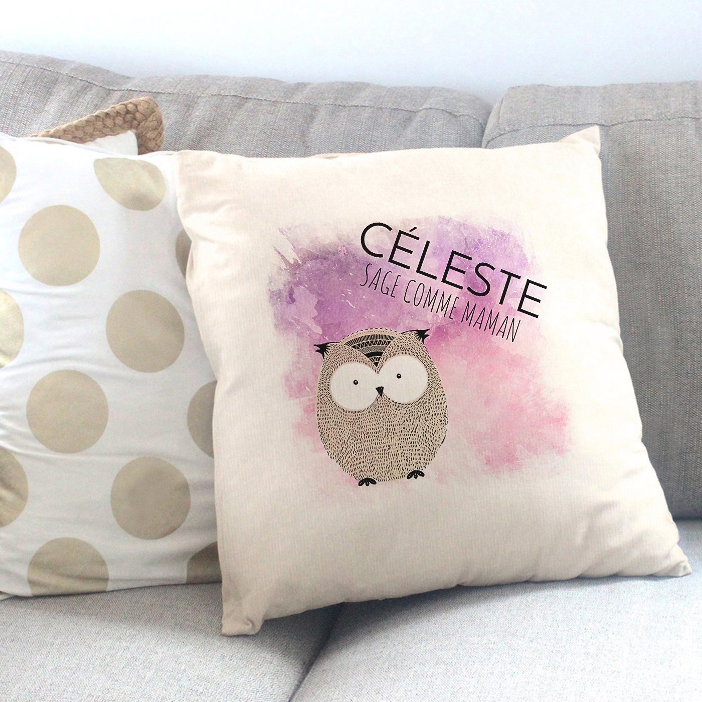 Almohada de cumpleaños con impresión para niña pequeña Murrano