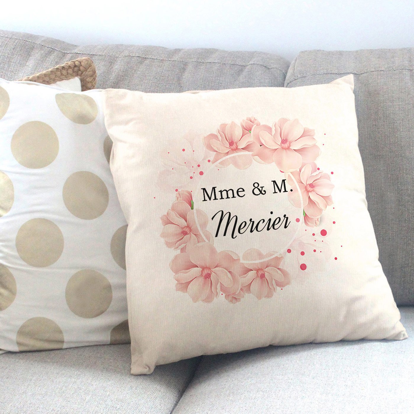 Almohada personalizada de Murrano para parejas