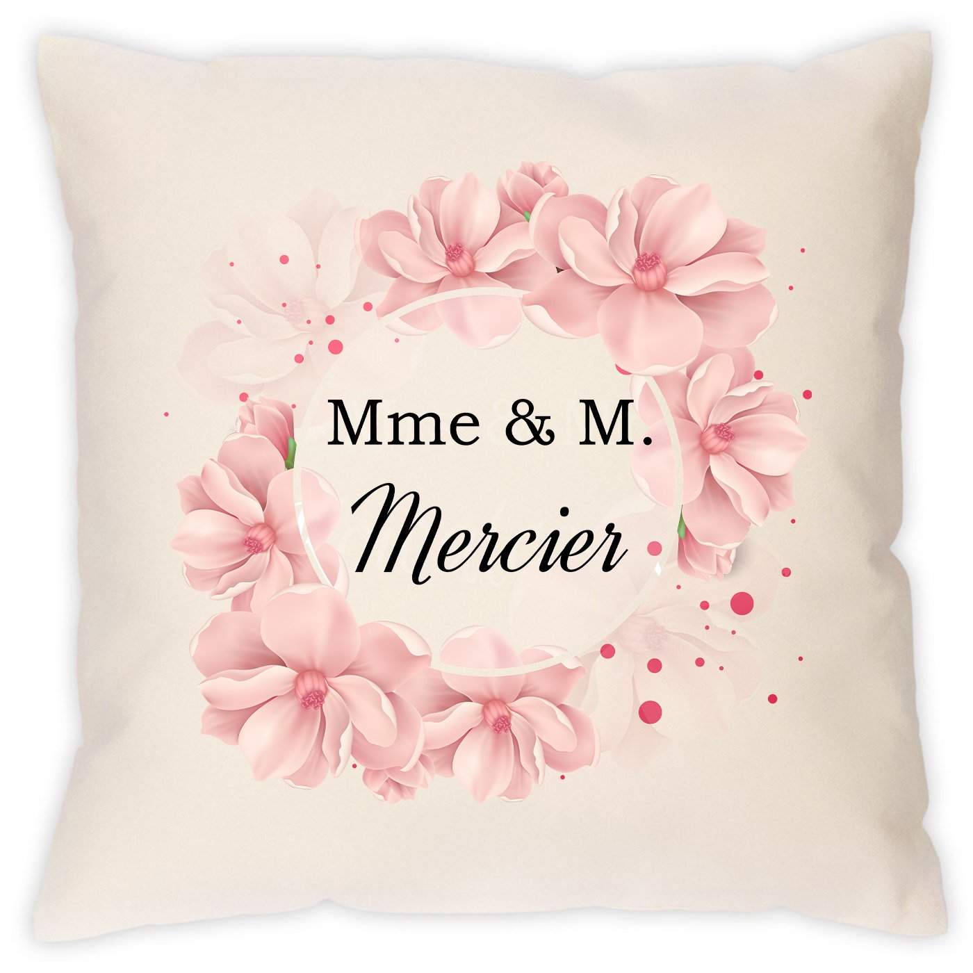 Almohada personalizada de Murrano para parejas