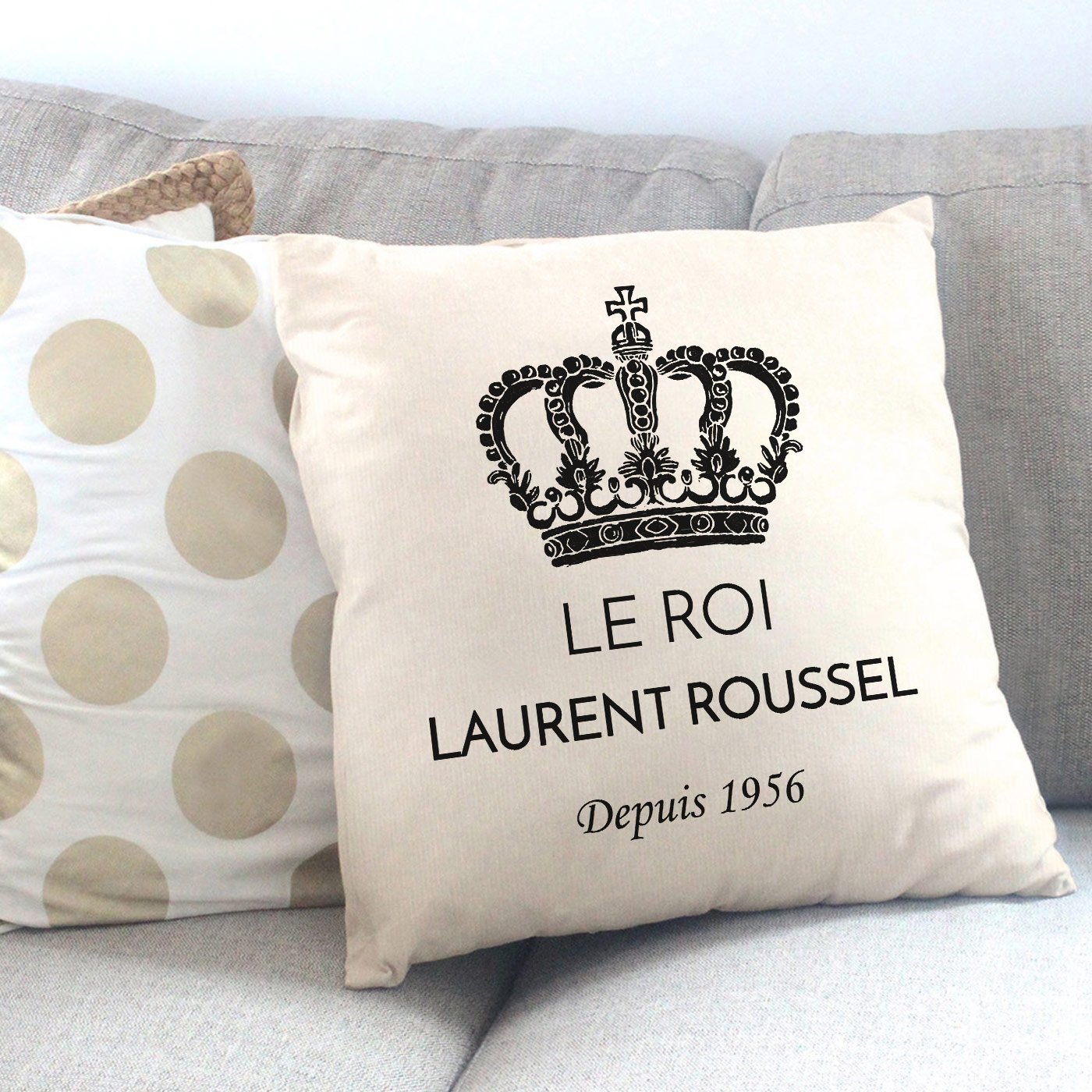 Almohada de algodón Murrano con impresión personalizada para cumpleaños