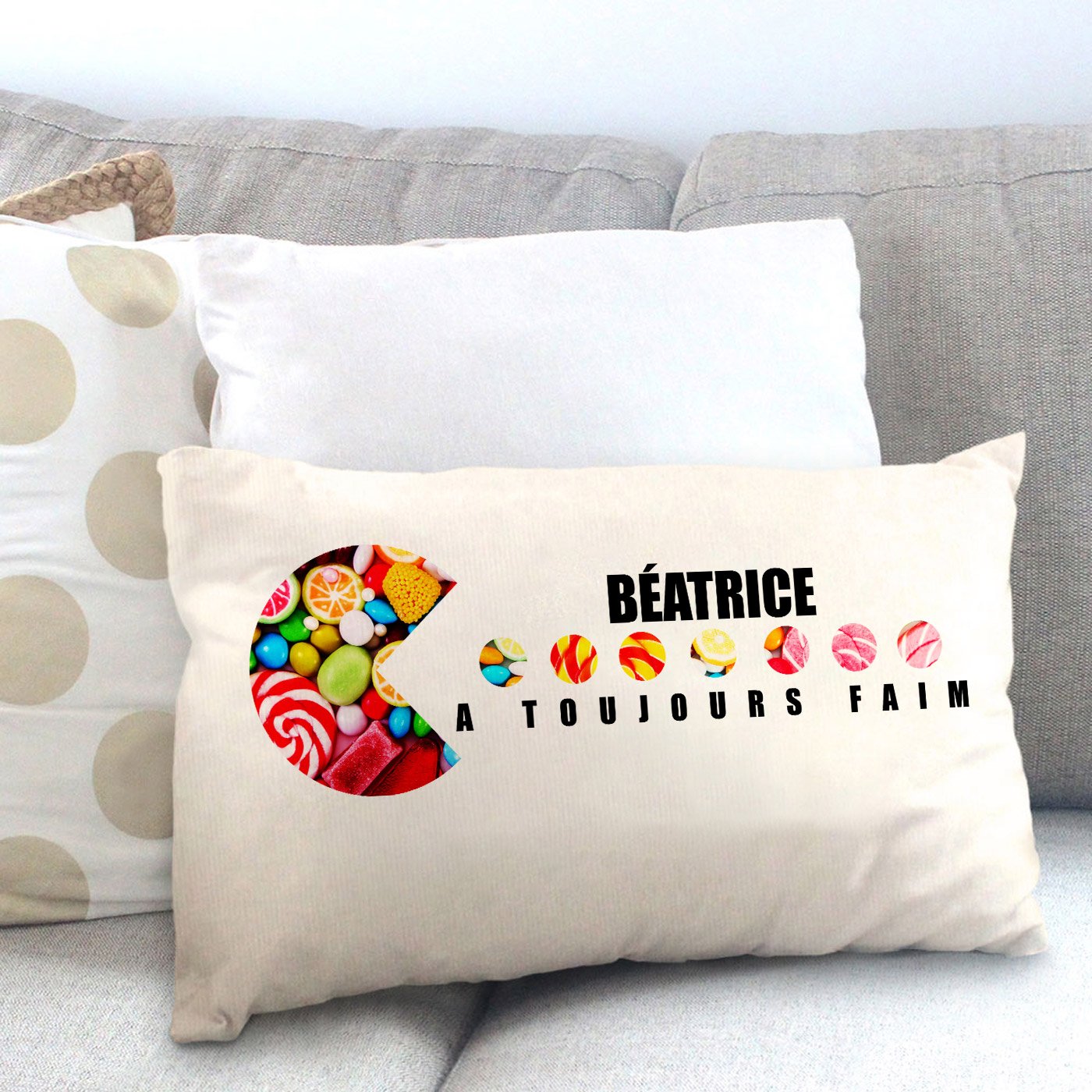 Murrano Cotton Pillow with Custom Print for a Friend