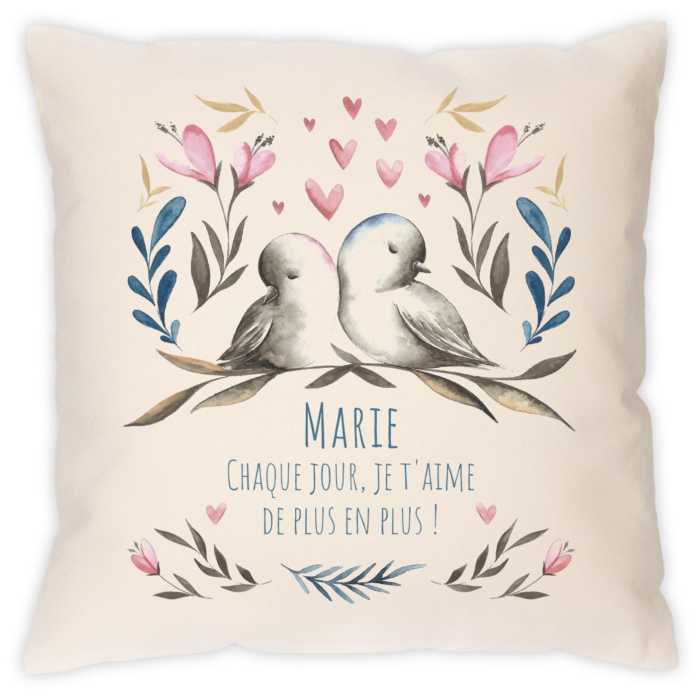 Almohada de algodón Murrano con impresión para el Día de San Valentín