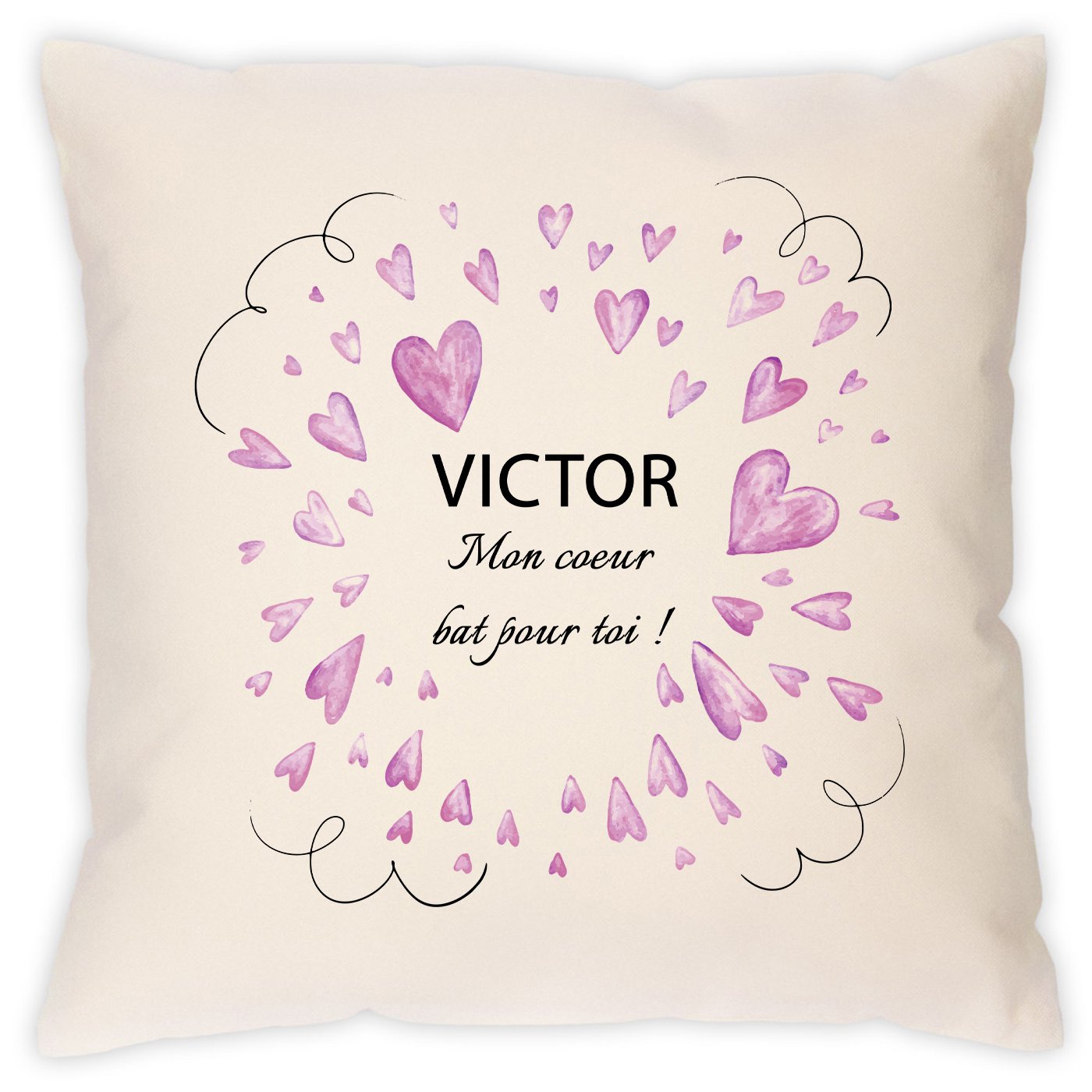 Almohada de algodón Murrano con impresión para marido en San Valentín