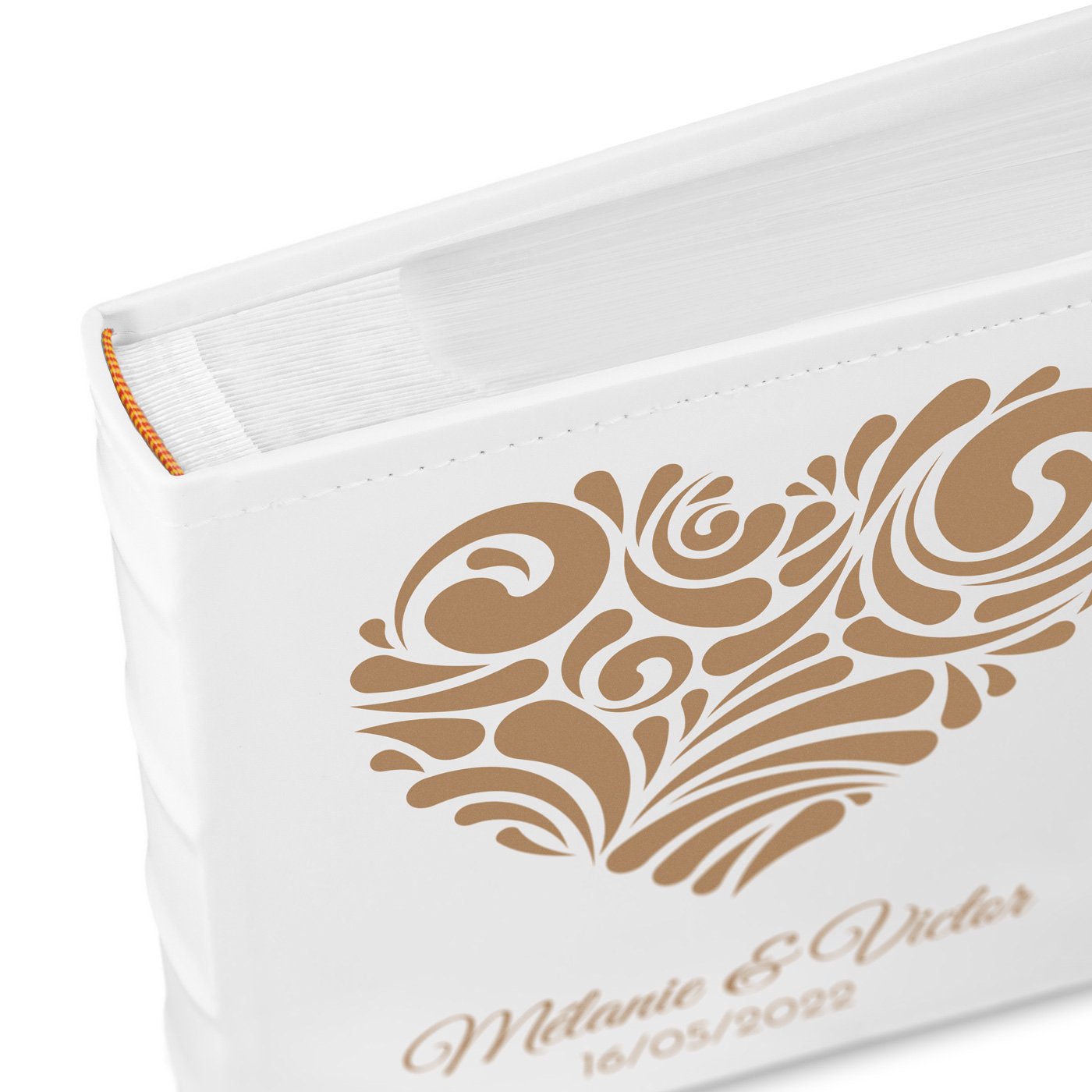 Murrano Wedding Photo Album with Heart Impression