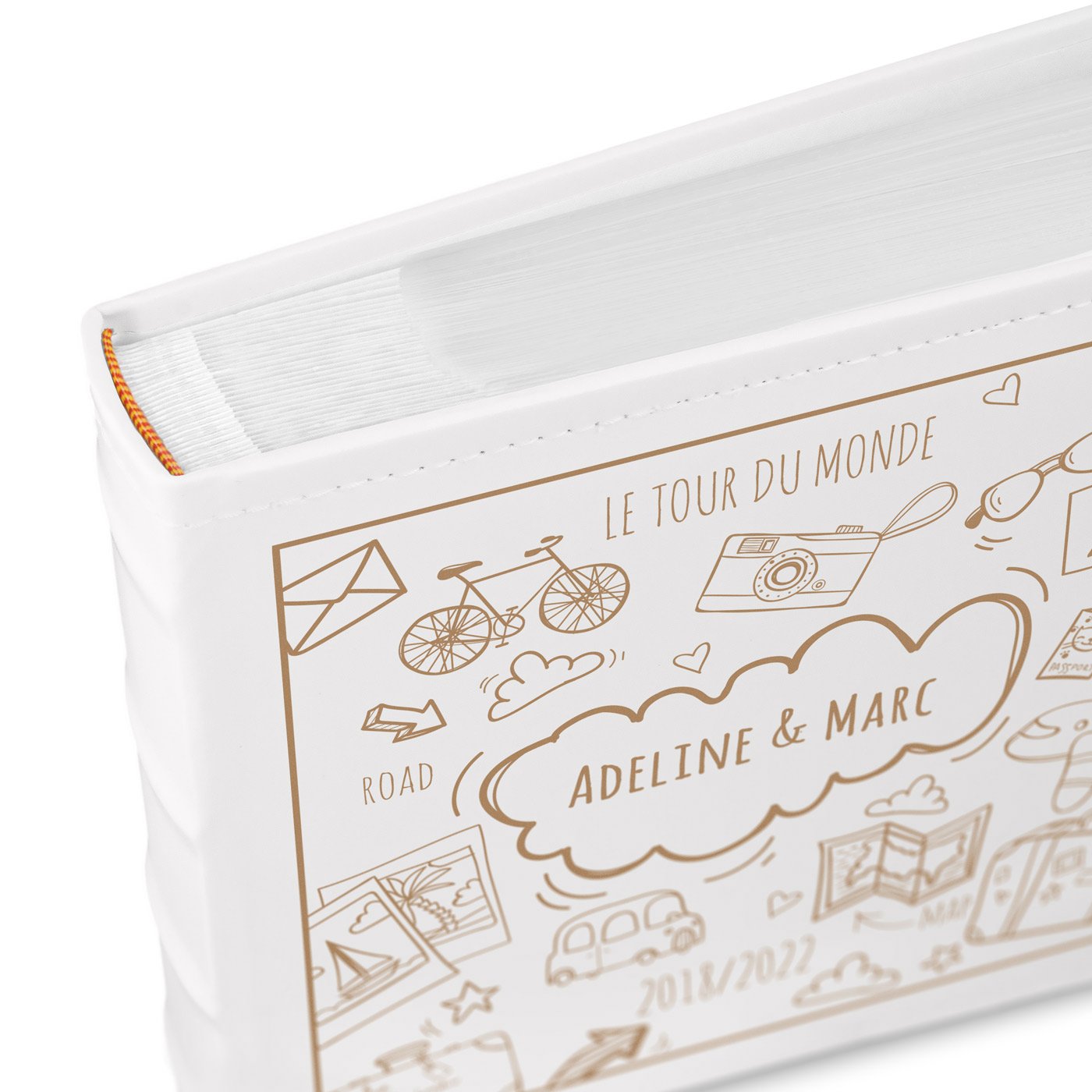 Murrano Travel Photo Album - Slip-in Style, Personalizable for Couples