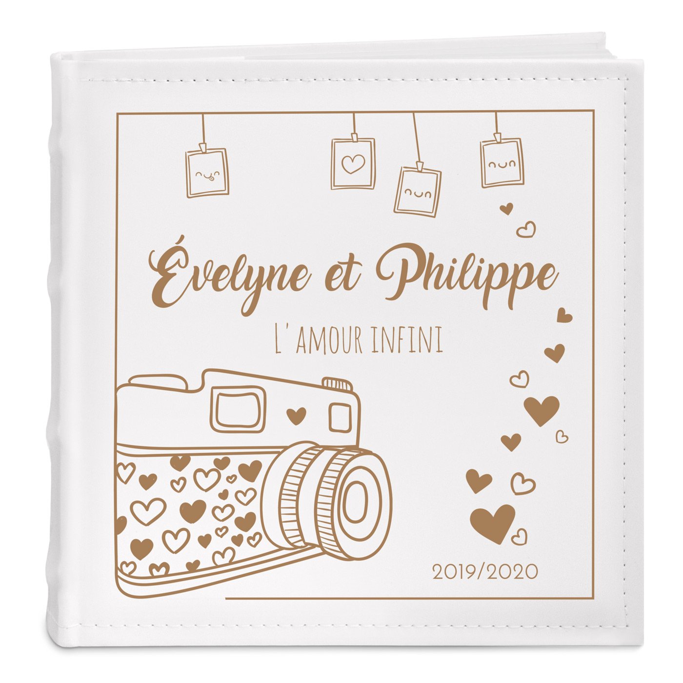Murrano Personalized Photo Album for Couples