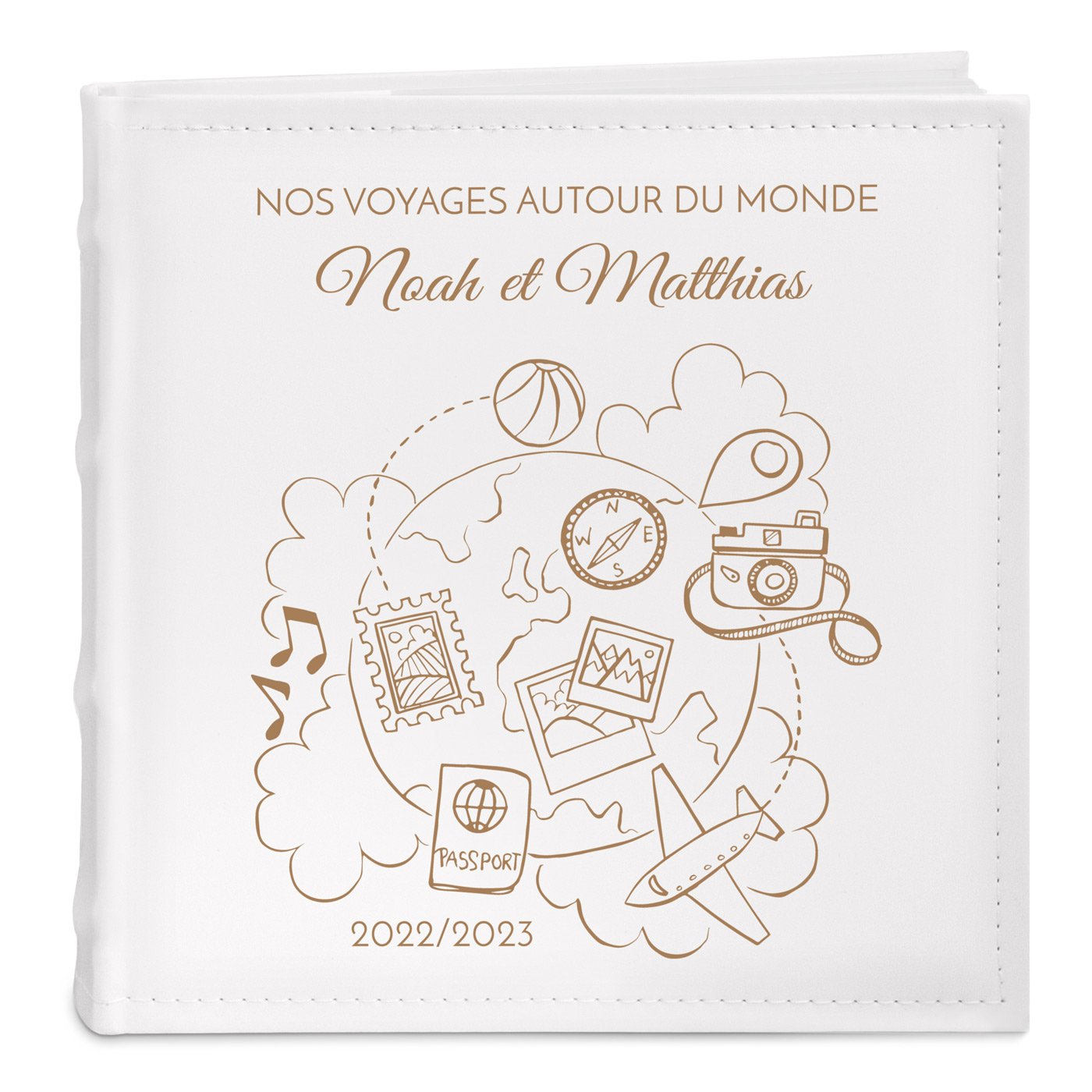 Murrano Personalized Photo Album for Travel Enthusiast Couple