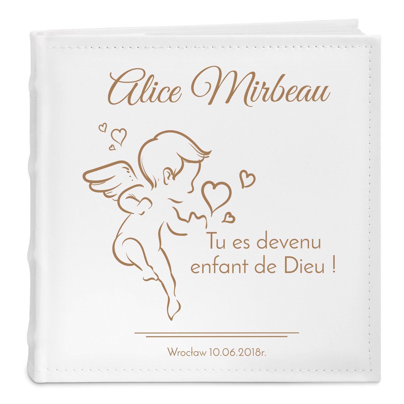 Murrano Customized Photo Album for Baptism - Girl