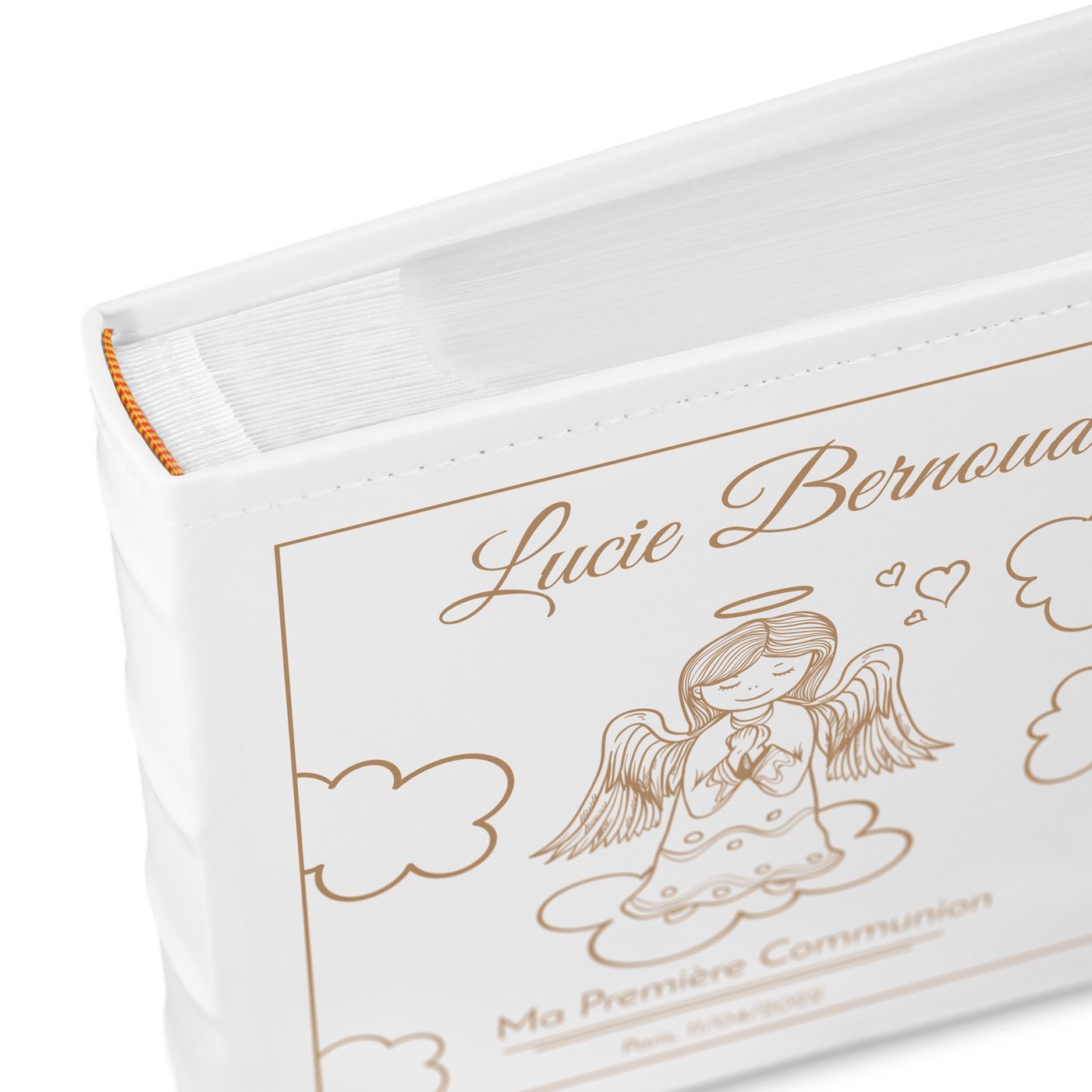 Murrano Photo Album with Angel Print for Girl's Baptism