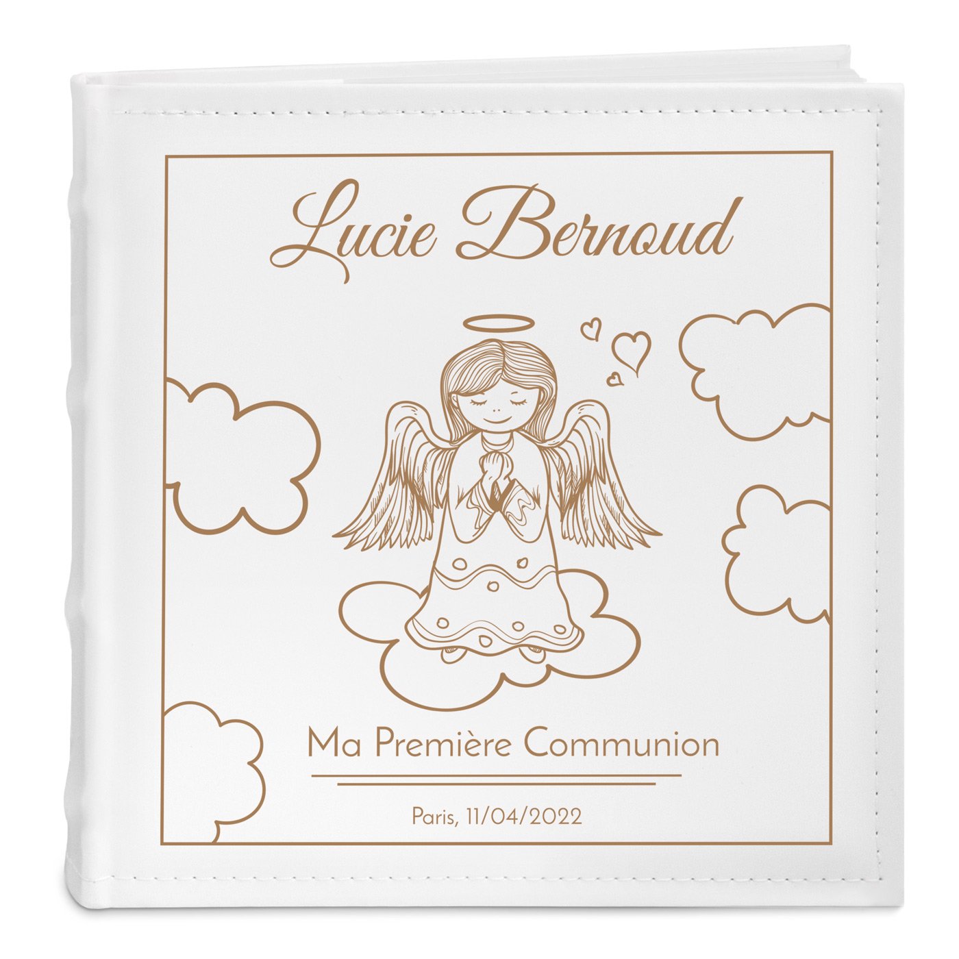 Murrano Photo Album with Angel Print for Girl's Baptism
