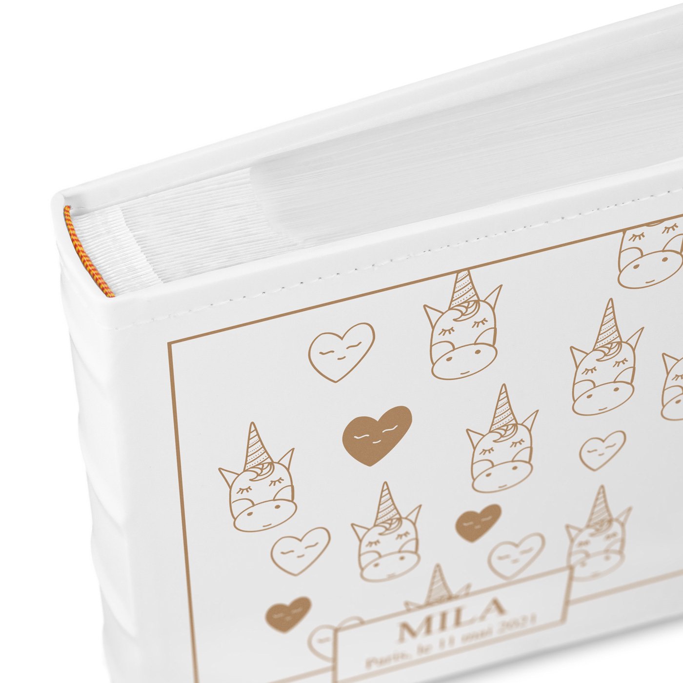 Murrano Personalized Photo Album with Unicorn Print for a Little Girl's Birthday