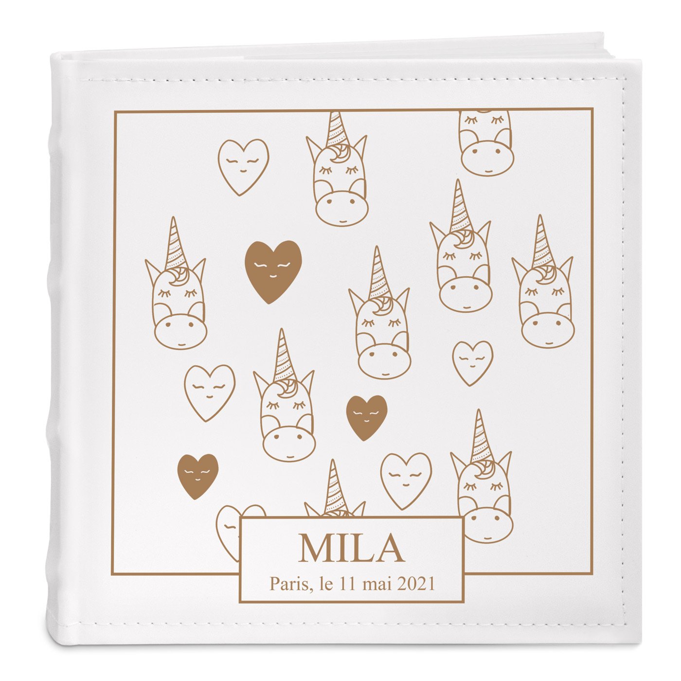 Murrano Personalized Photo Album with Unicorn Print for a Little Girl's Birthday