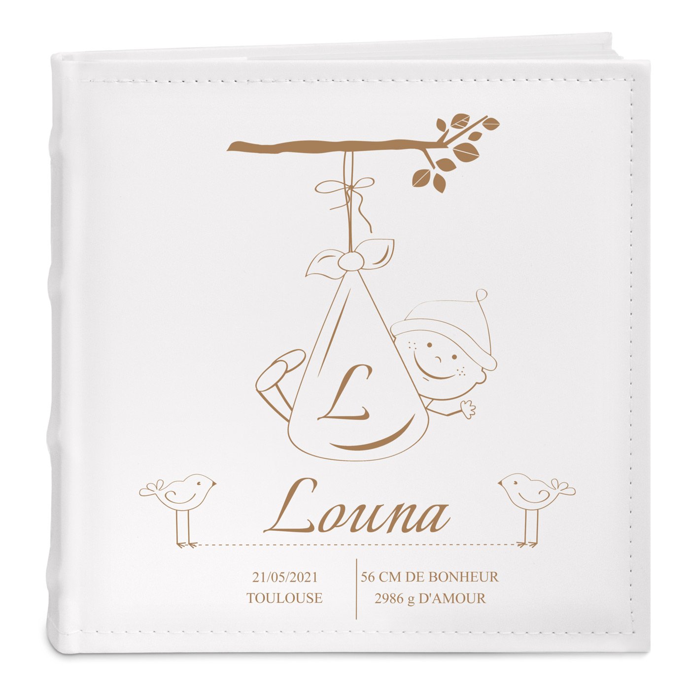 Murrano Memory Photo Album for Newborn Girl