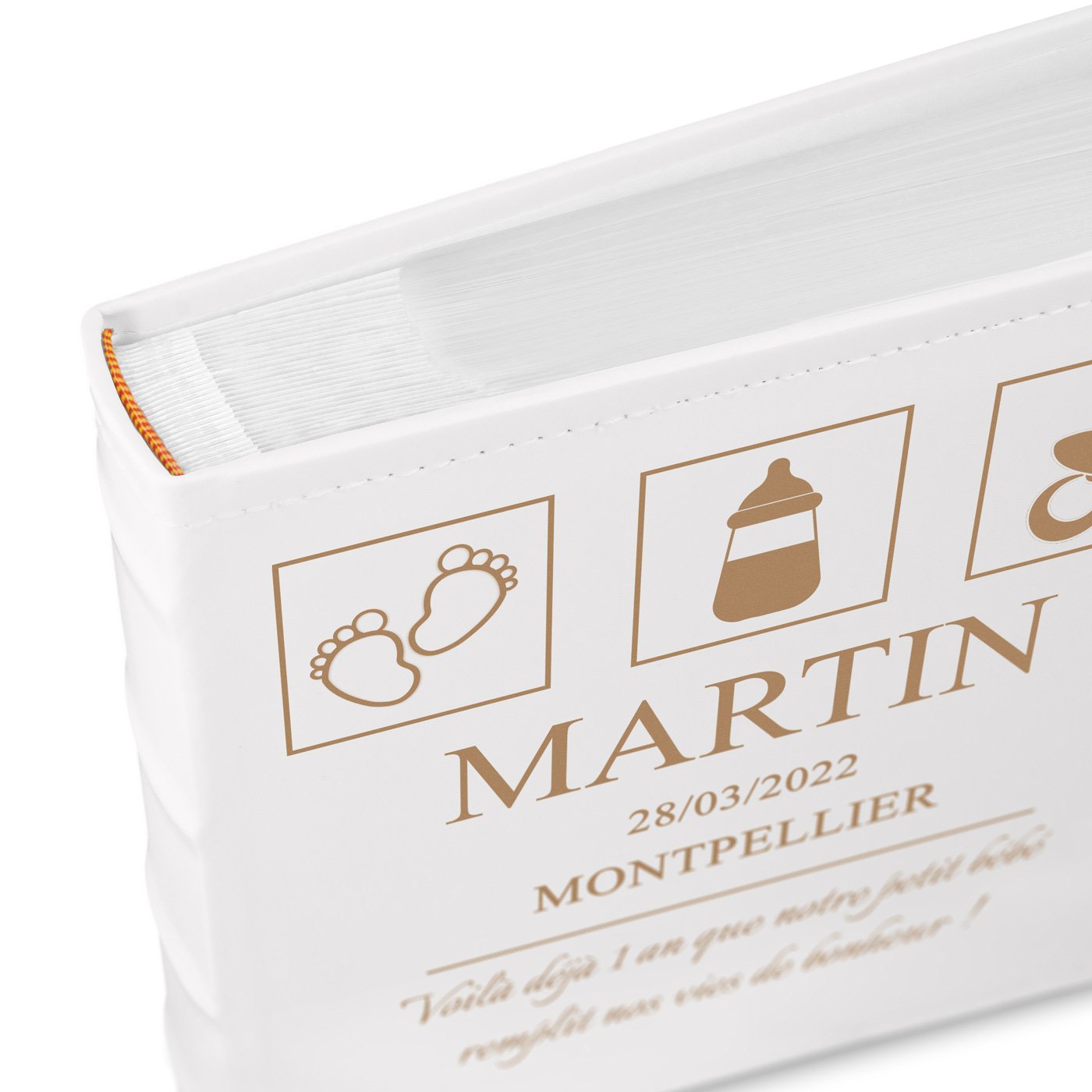 Murrano Personalized Photo Album for Boy's 1st Birthday