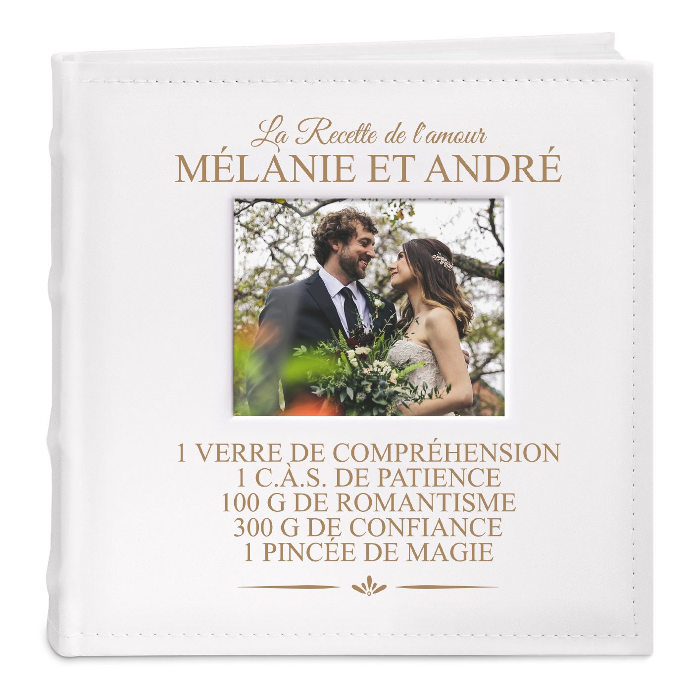 Murrano Personalized Photo Album for Couples