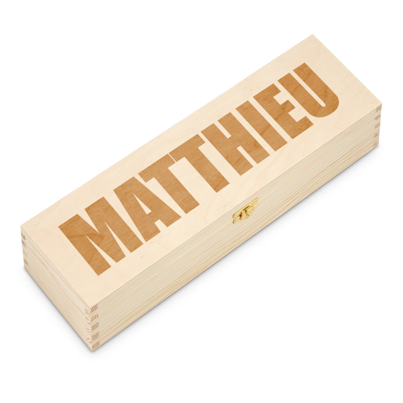 Caja de vino personalizada de Murrano para 1 botella - Regalo de cumpleaños para hombre