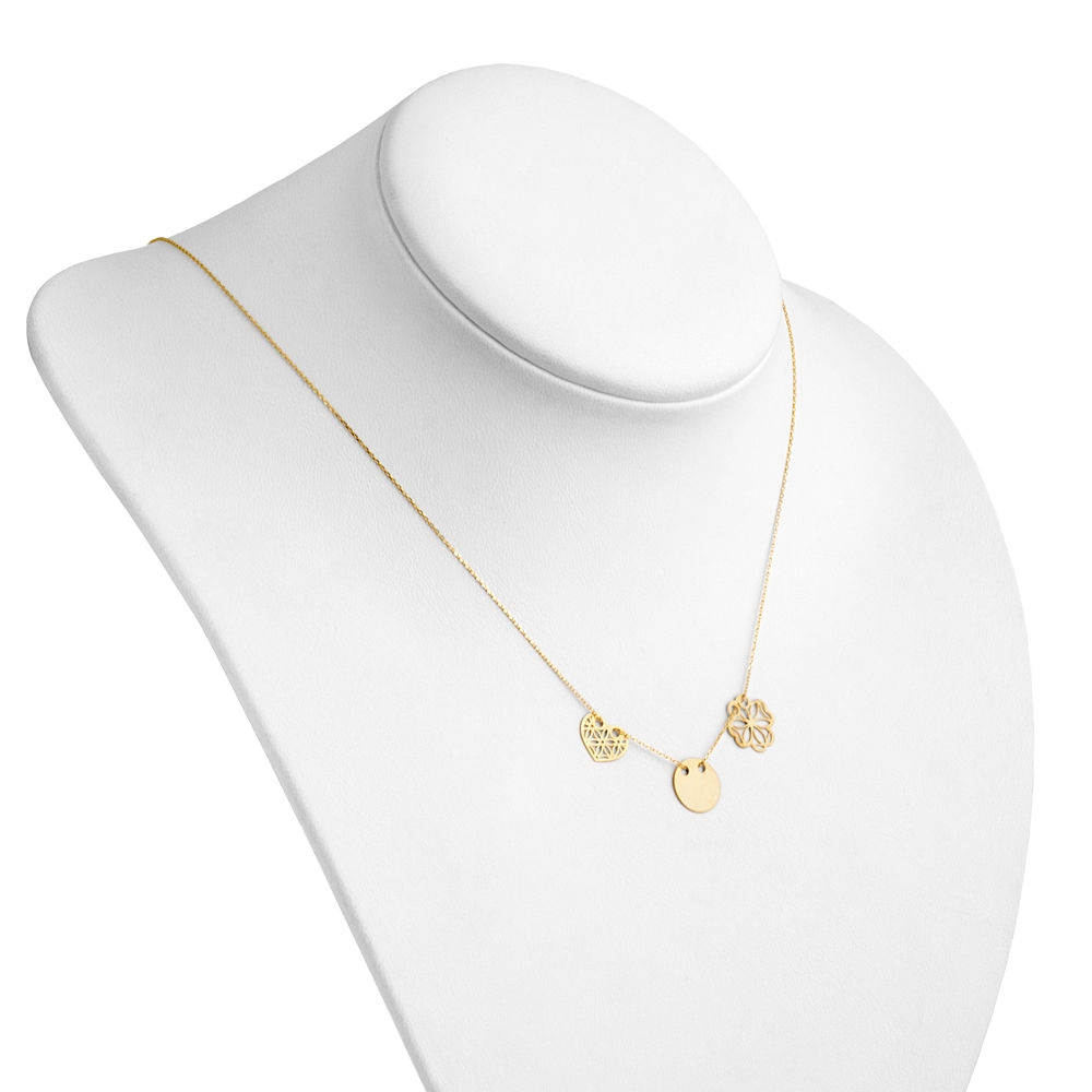 Collar de oro de 8 quilates personalizable para la abuela - Murrano