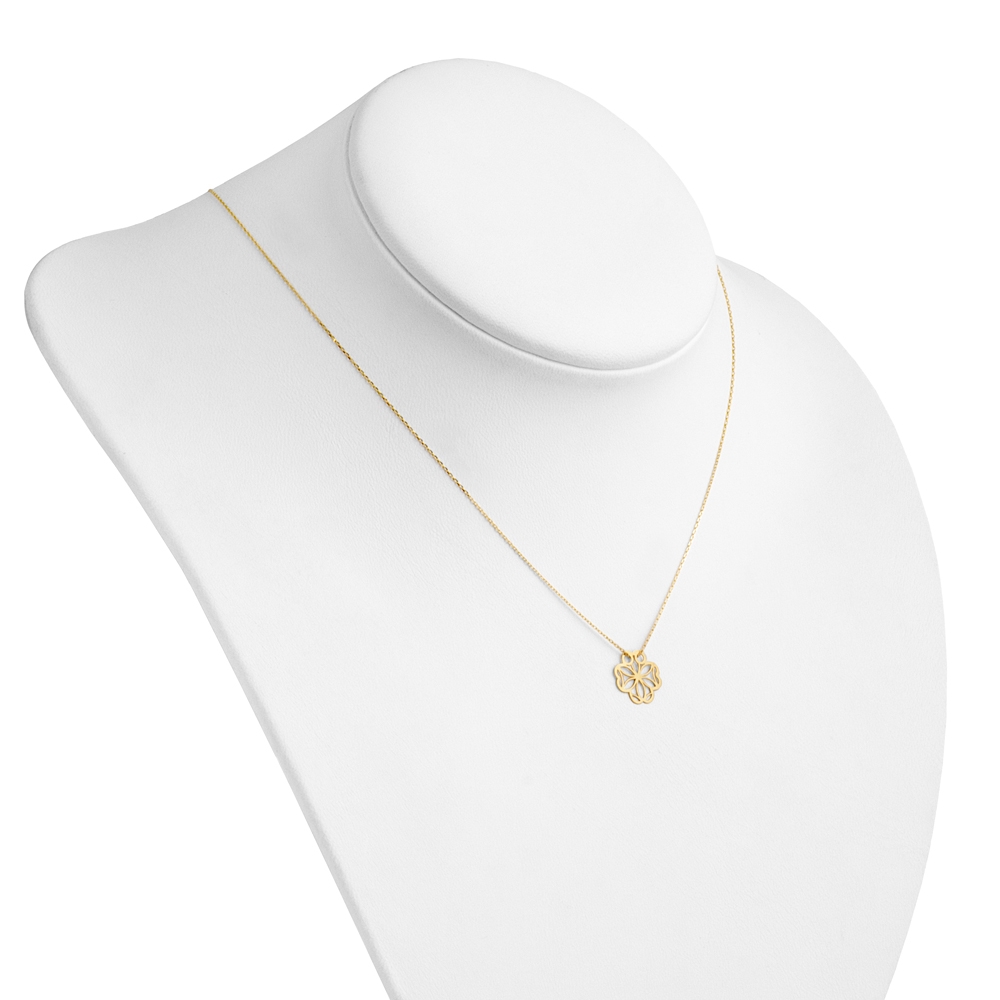 Collar de oro de 8 quilates Murrano con grabado para mamá