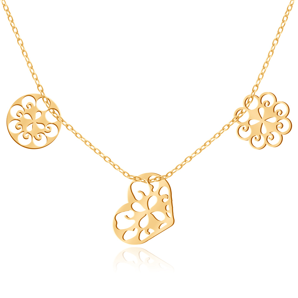Collar de oro de 8 quilates Murrano con grabado para una amiga