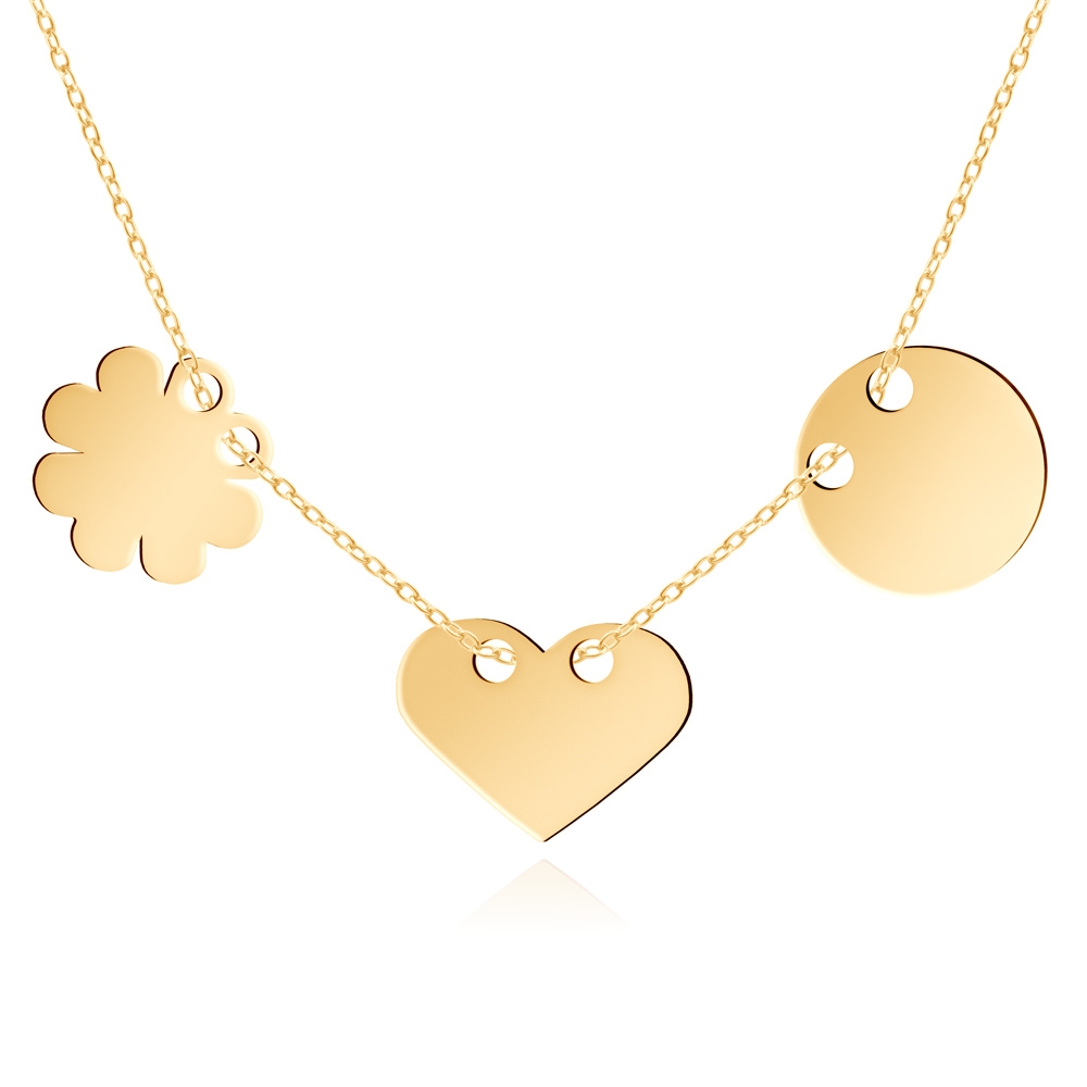 Collar de oro de 14 quilates con grabado para una novia