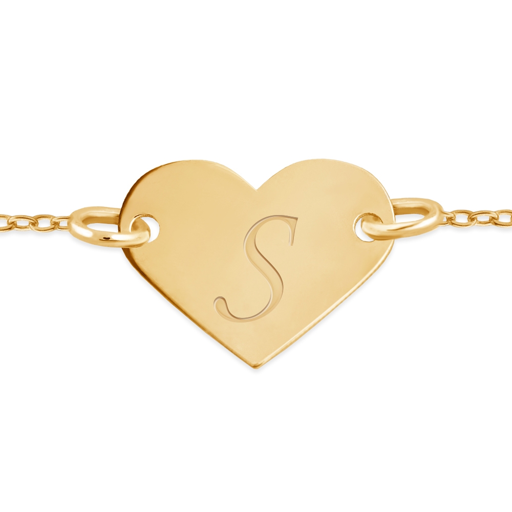 Pulseras de oro de 8 quilates Murrano con grabado para niña