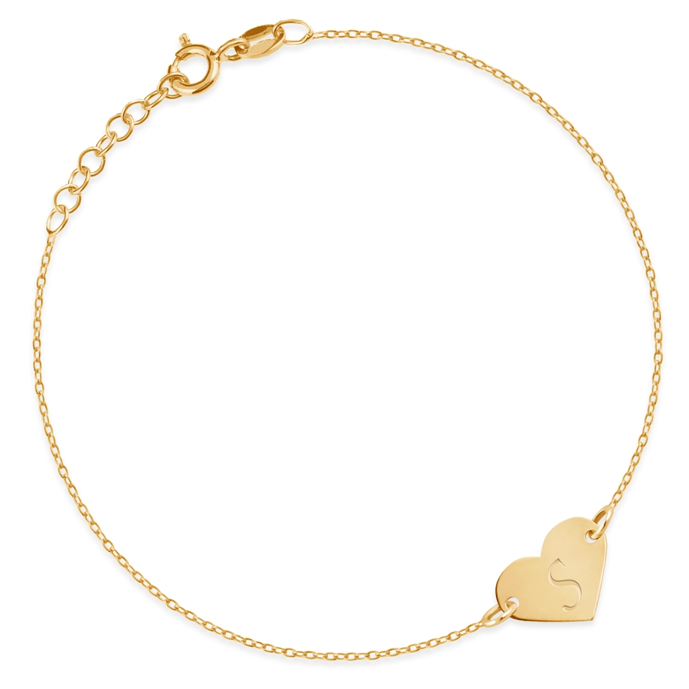 Pulseras de oro de 8 quilates Murrano con grabado para niña