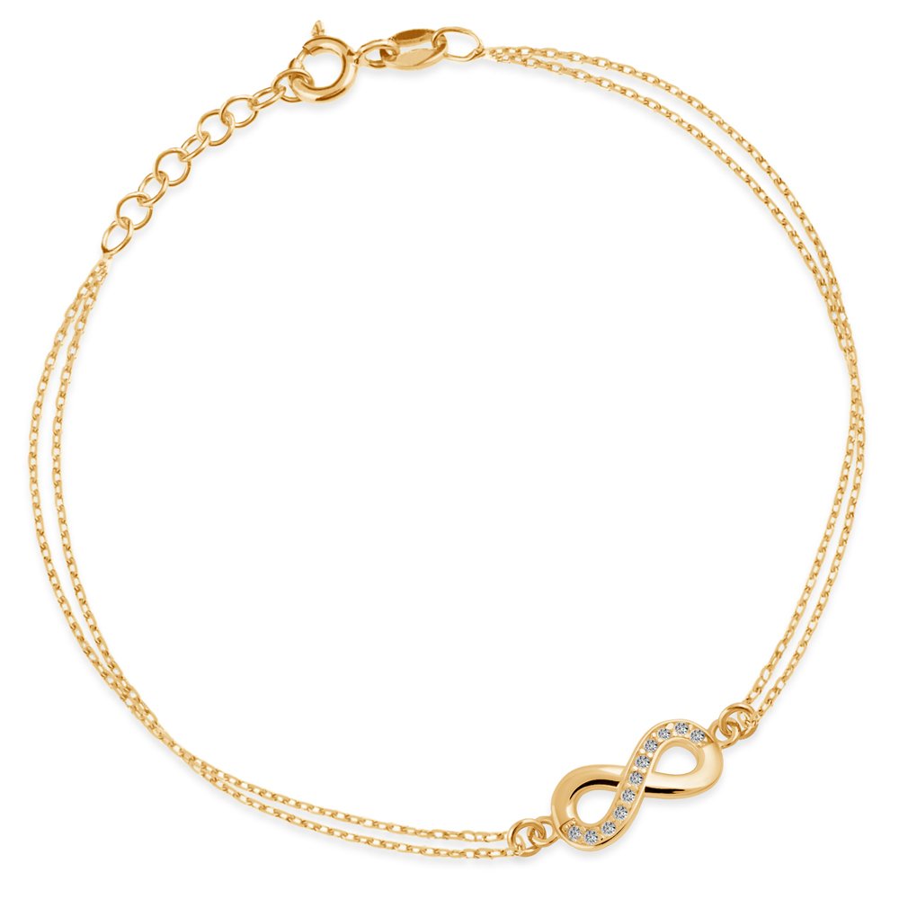Pulseras de oro infinito de 8 quilates Murrano con grabado