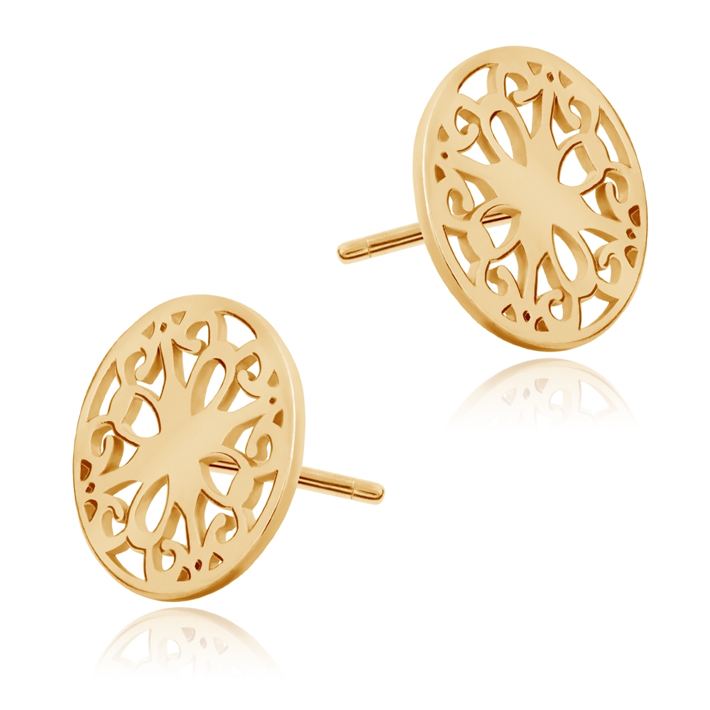 Aretes de oro de 8 quilates de Murrano para mujer