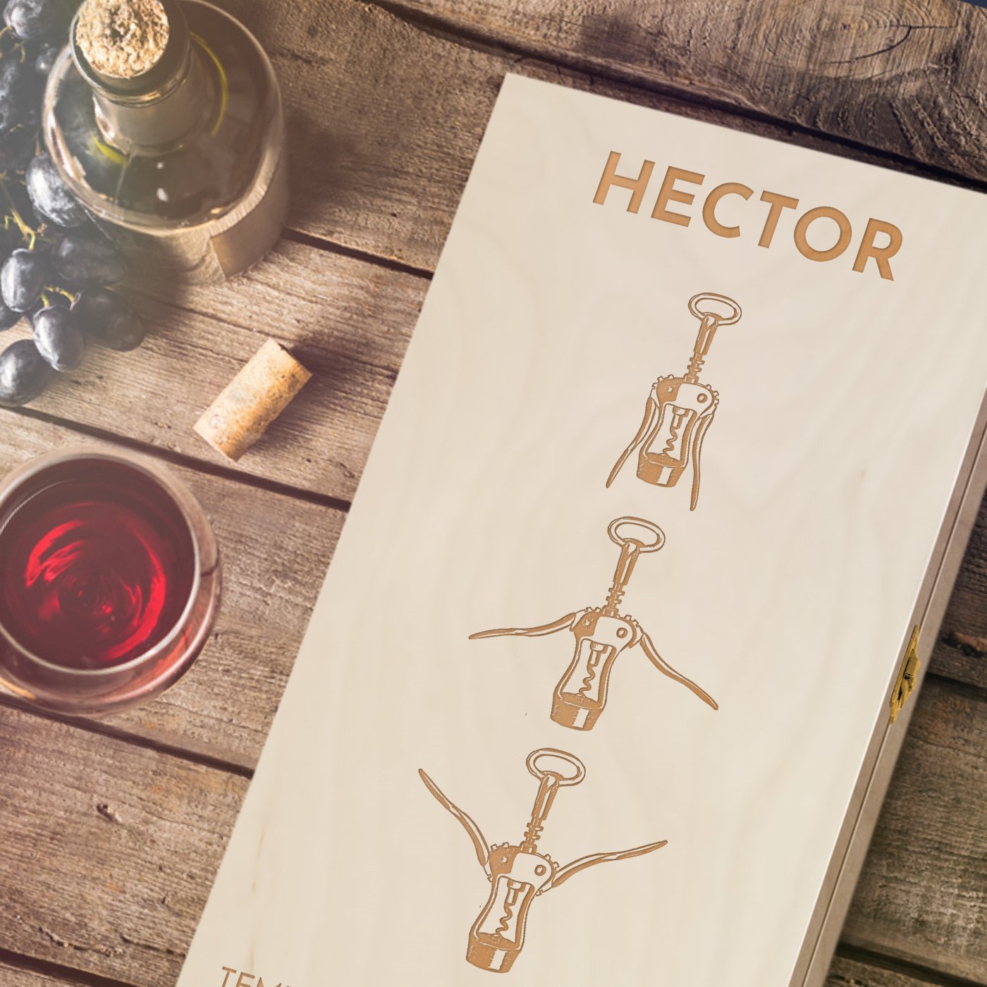 Caja de vino personalizada de Murrano para 2 botellas - Regalo de aniversario