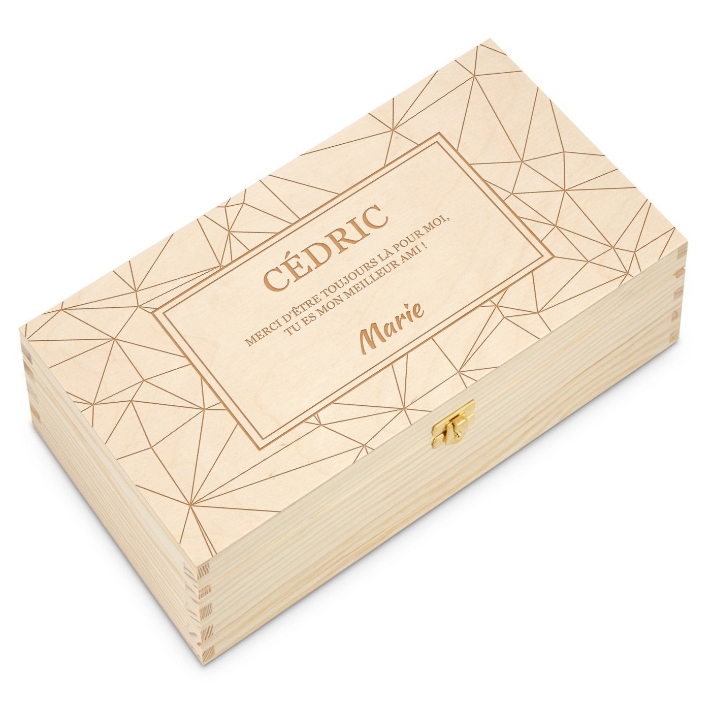 Caja de vino personalizada Murrano para 2 botellas - Regalo de aniversario
