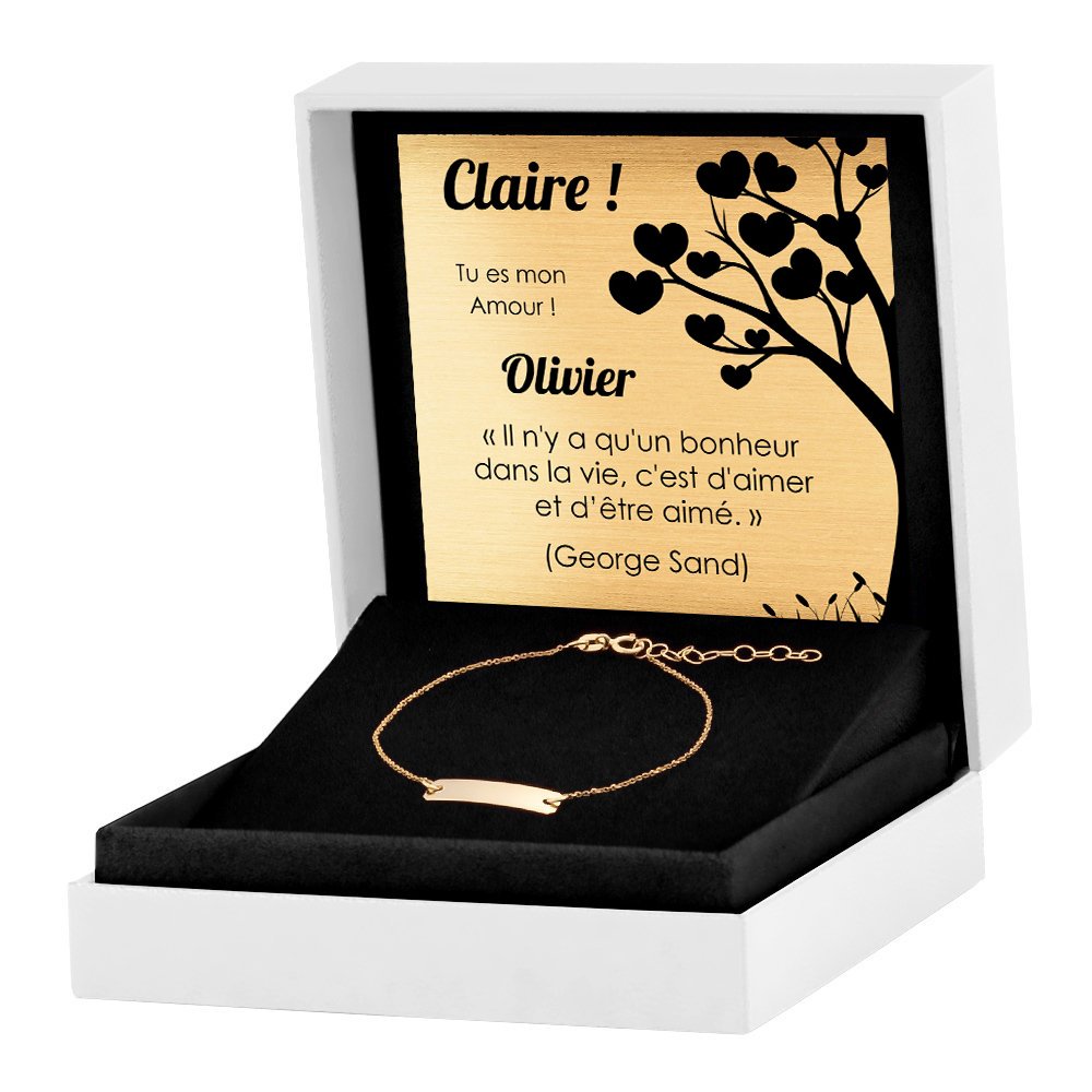 Brazalete de oro de 8 quilates personalizado Murrano para mujeres