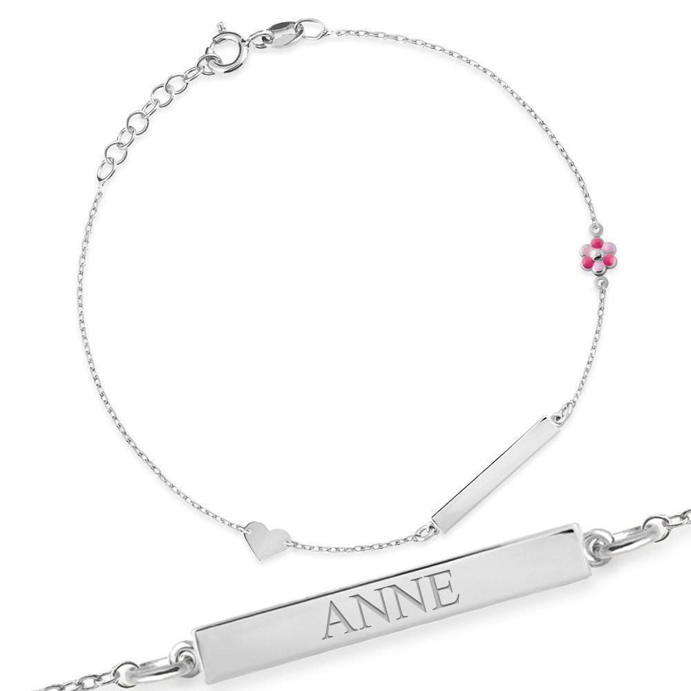 Pulseras de plata masa Murrano personalizadas para sobrina