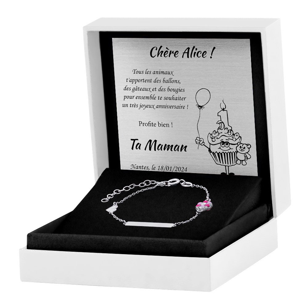 Pulseras de plata masa Murrano personalizadas para sobrina