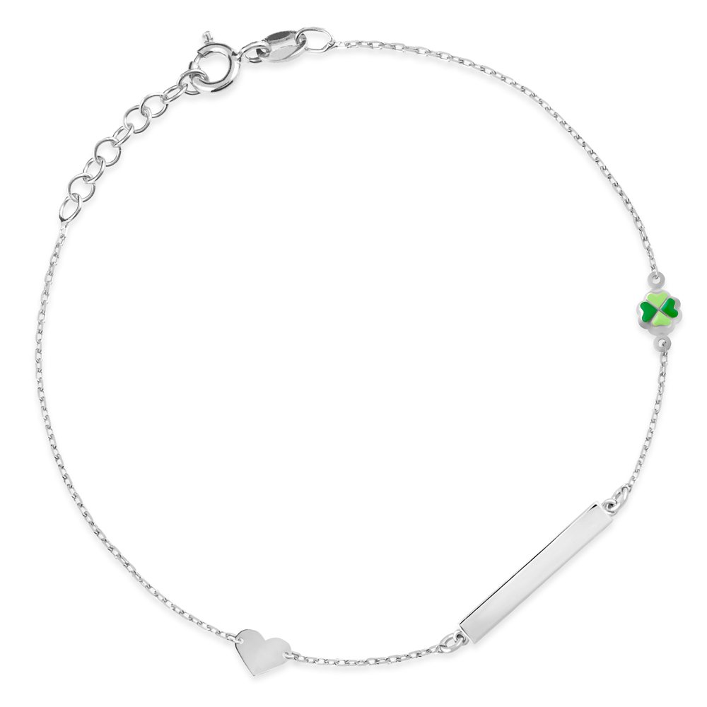 Bracelet en argent massif 925 personnalisé pour bébé - Murrano