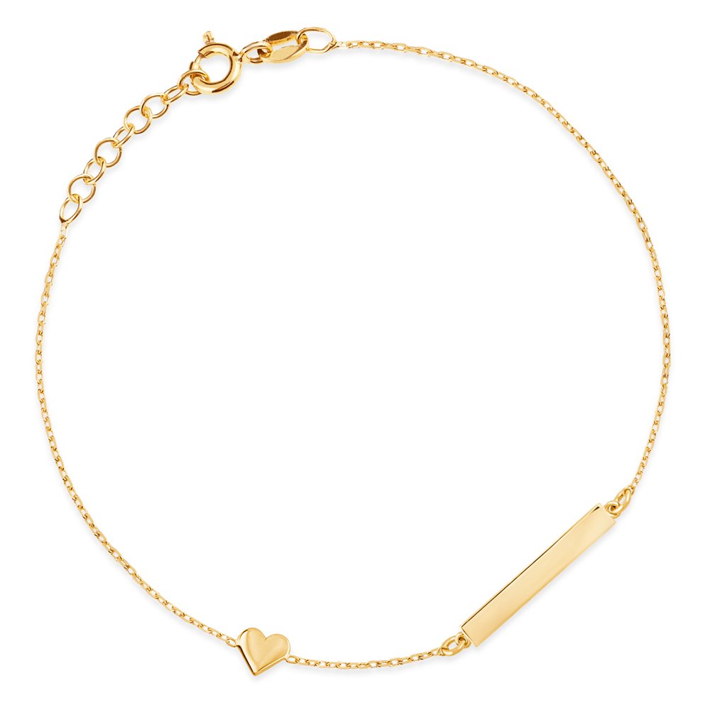 Pulseras de oro de 14 quilates Murrano con grabado para mujeres