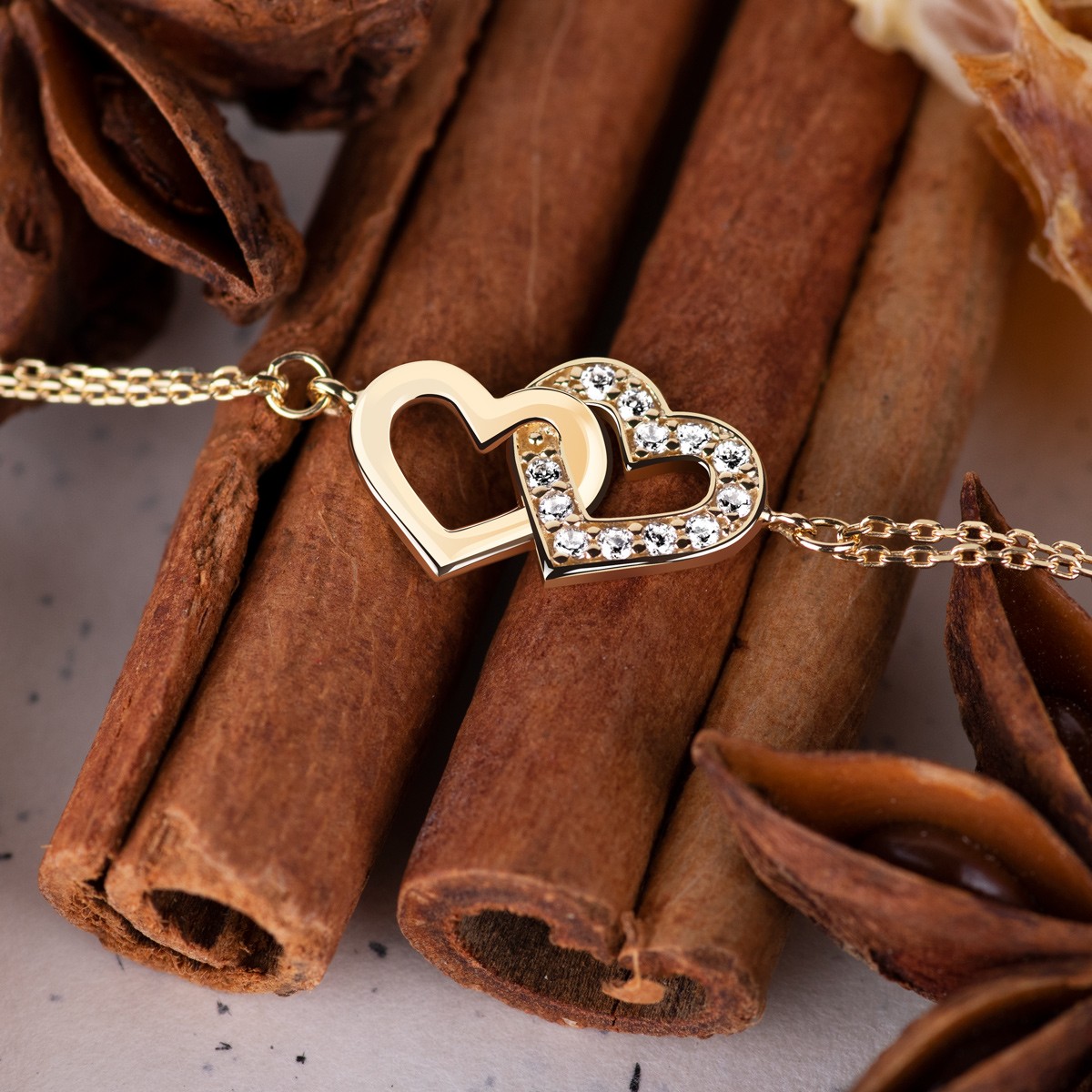 Brazalete de oro de 14 quilates grabado Murrano para mujer