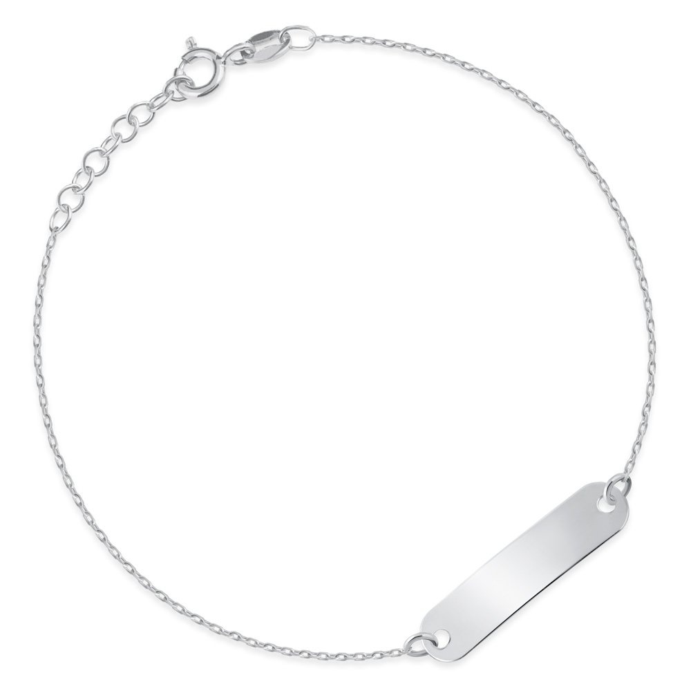 Pulserá de plata de Murrano con grabado para un niño pequeño