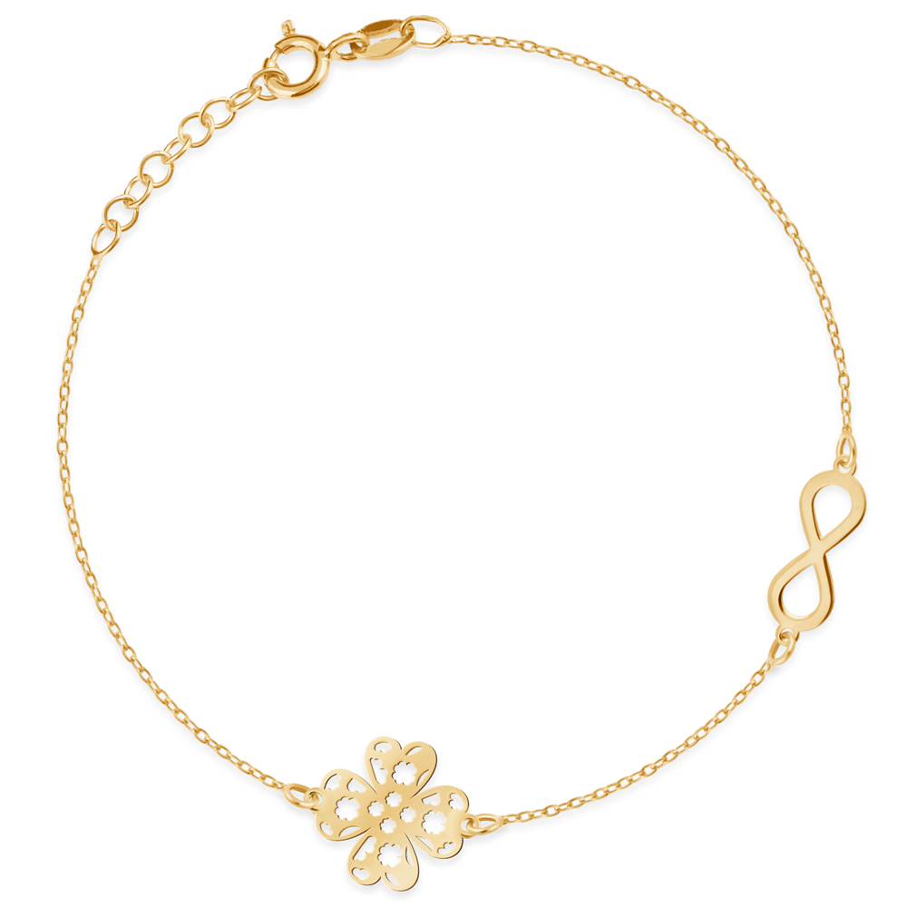 Pulseras de plata de ley 925 con baño de oro y grabado para hermana Murrano