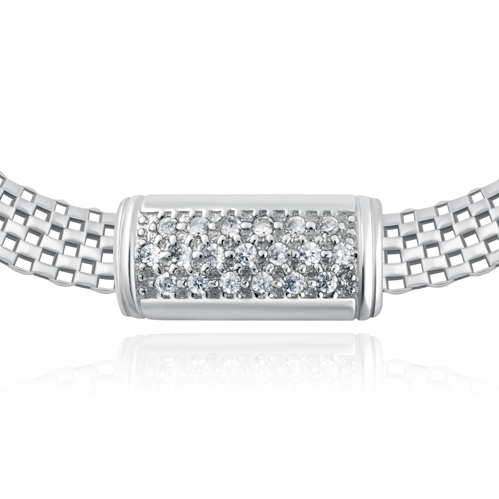 Collar de plata de Murrano con grabado para una novia