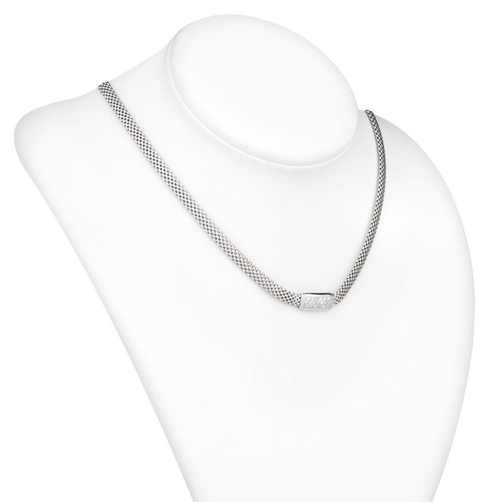 Collar de plata de Murrano con grabado para una novia
