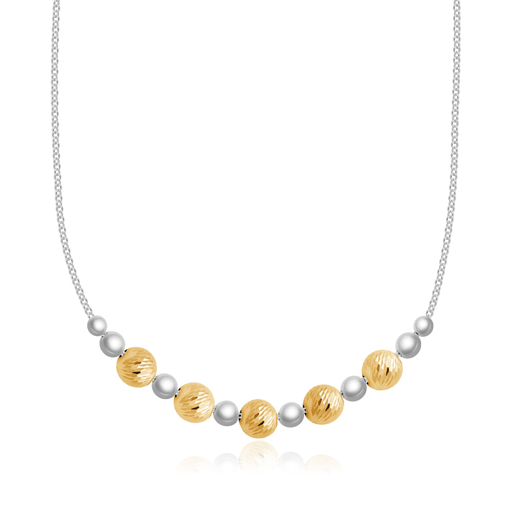 Collar de plata de ley Murrano con grabado para la abuela