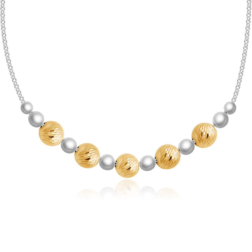 Collar de plata de ley Murrano con grabado para la abuela