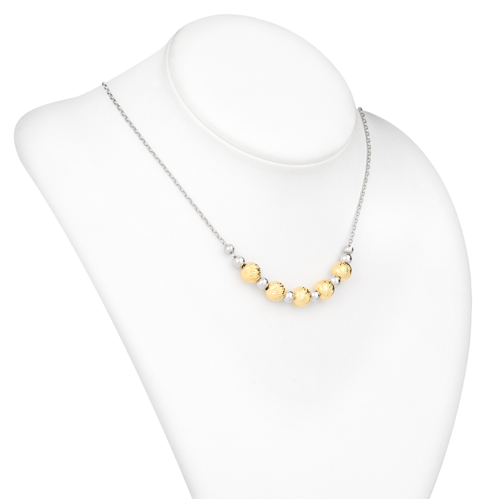 Collar de plata de ley Murrano con grabado para la abuela